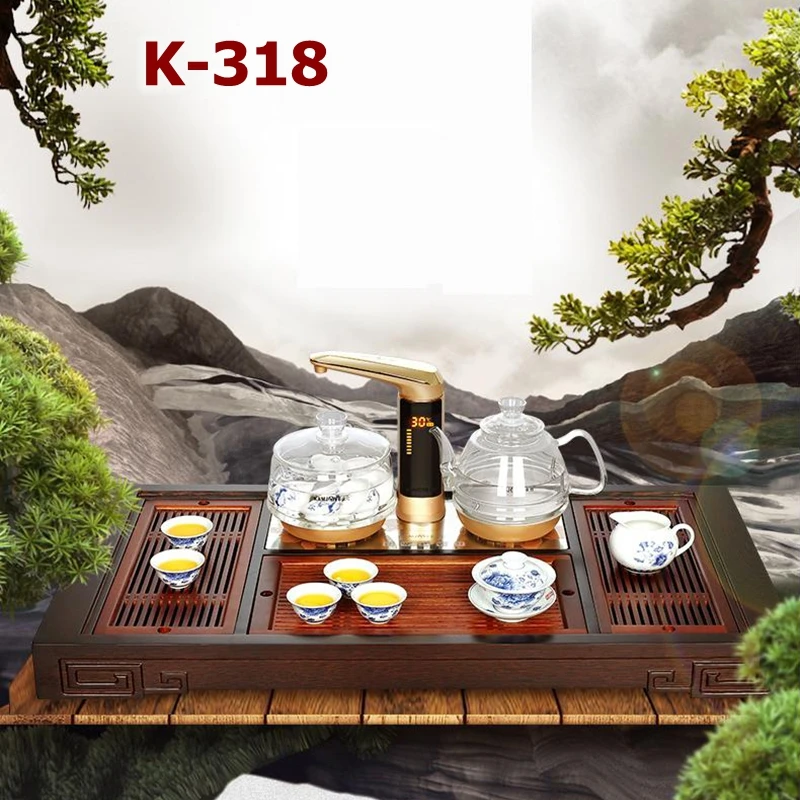 KAMJOVE, K-318, венге, чайный поднос, резьба по дереву, для изготовления чайной машины, интеллектуальная чайная плита комбинированного типа, чайный набор