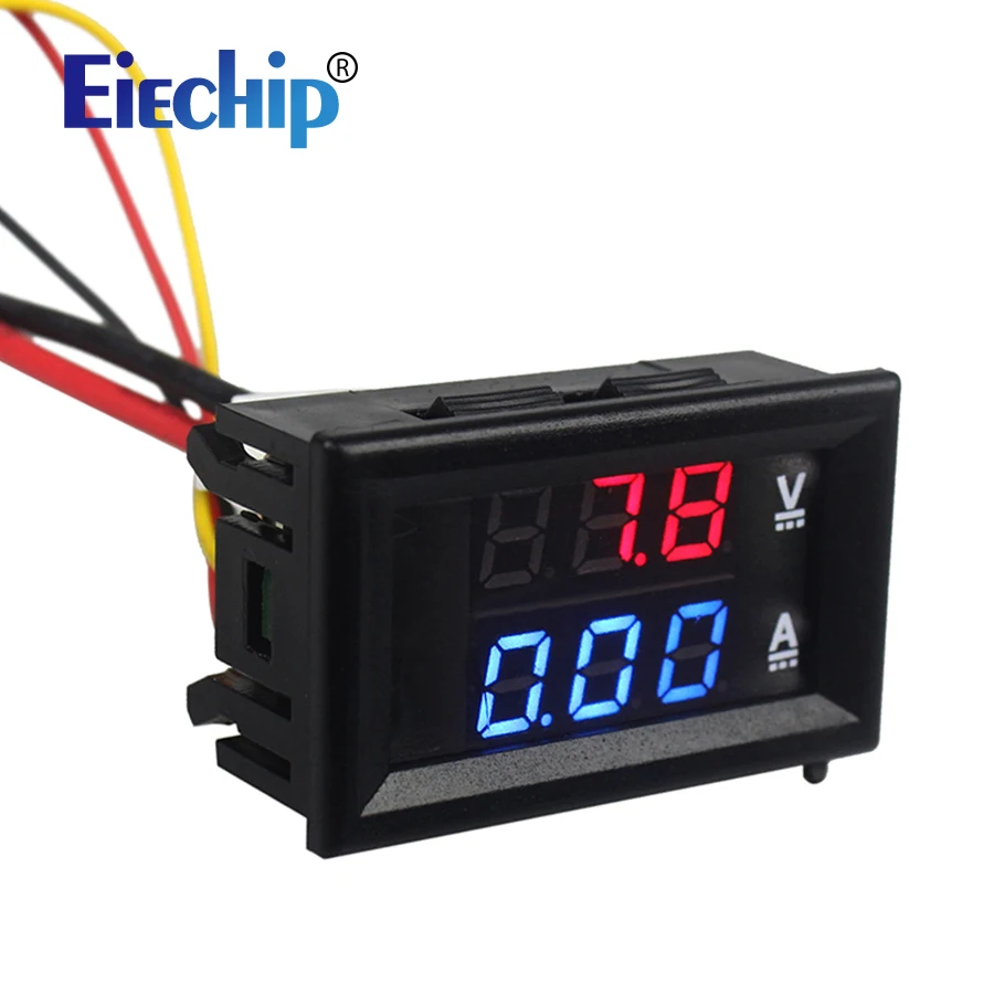 

Digital Voltmeter Ammeter DC 100V 10A Blue Red LED Amp Dual Digital display Volt Meter Gauge Car Current Monitor Tester