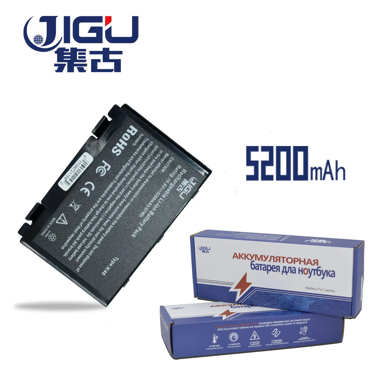 JIGU K50in Аккумулятор для ноутбука ASUS A32-F52 A32-F82 L0690L6 L0A2016 F82 K40 K50 K51 K60 K61 K70 P81 X5A X5E X8A K50IJ K50ab K50ij