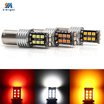 

4X 1156 BA15S 1157 BAY15D Canbus 12V DC S25 2835 15 SMD 15 LED P21W led NO Error Turn Car Signal Parking Bulbs Rear Lights