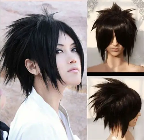 Dd001417 Japan Kanelaon Silk Fashion Men Black Straight Cosplay