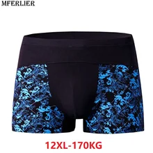 Мужские боксеры с принтом, хлопковые трусы-боксеры, большие размеры 9XL 10XL 11XL 12XL, нижнее белье большого размера, свободные эластичные дышащие трусы
