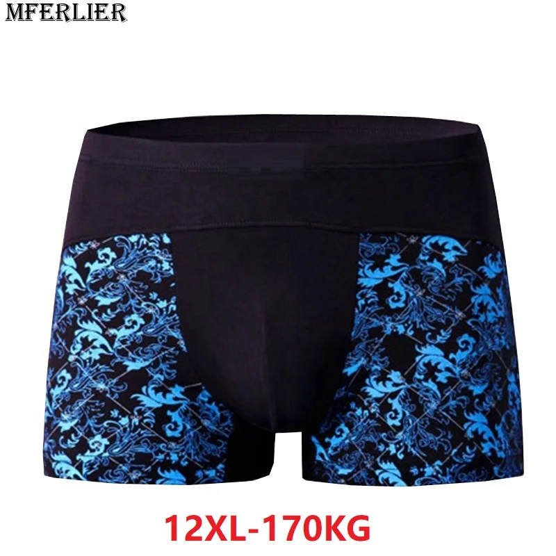 

men Boxer print cotton Boxershorts plus big size 9XL 10XL 11XL 12XL large size Underwear loose elasticity Underpants Breathable