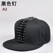 Мужские шипы заклепки бейсболки мужские хип-хоп панк-рок плоские бейсболки