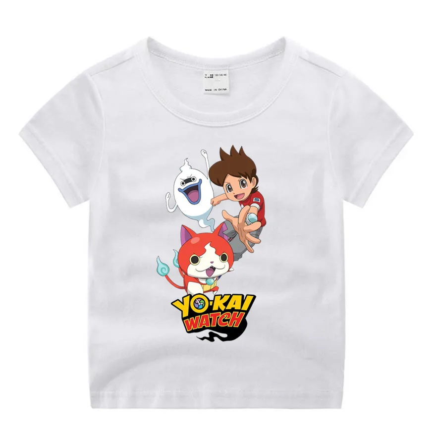 

Baby Boy Girl YO KAI WATCH Print Clothes Children Funny T-shirt Round Neck Cotton Children Birthday Present