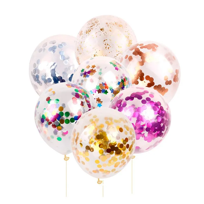 5 шт./лот, 12 дюймов, блестящие конфетти, латексные воздушные шары для свадьбы, дня рождения, вечеринки, украшения, Детские воздушные шары для душа, товары для декора