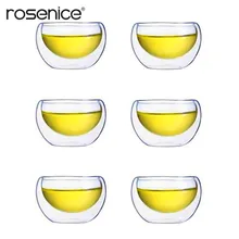 6 шт. термостойкие стеклянные чайные чашки с двойными стенками, термоизолированные чашки, стаканы для питья, набор чайных чашек кунг-фу