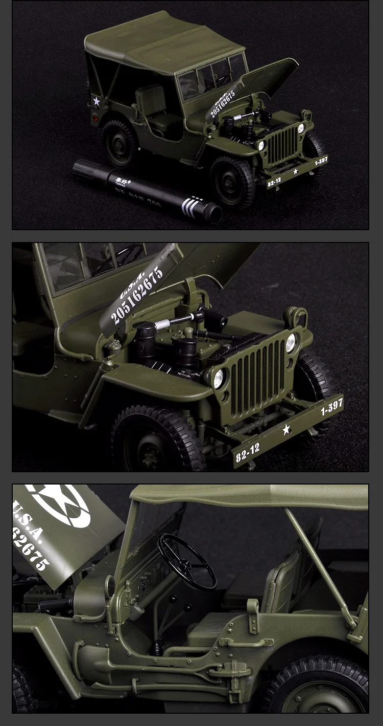 Welly 1:18 WWII Уиллис джип имитация сплава модель дорожного транспортного средства