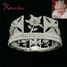 Корона королевской королевы в стиле барокко, свадебная, пышная тиара, короны невесты, диадема, ювелирные изделия для волос RE3073