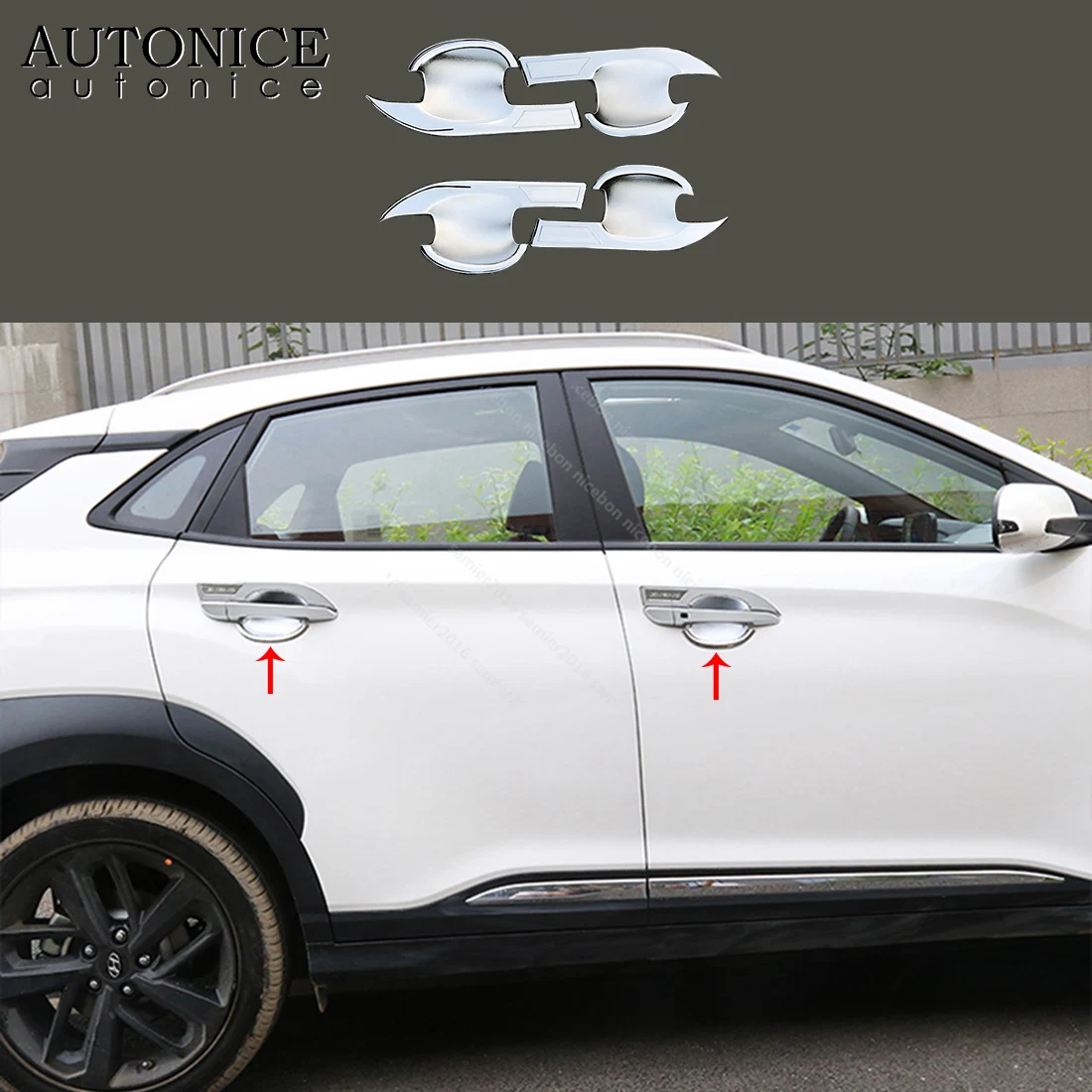 Хромированная наружная дверная ручка декоративная крышка чаши для Hyundai ENCINO Kona
