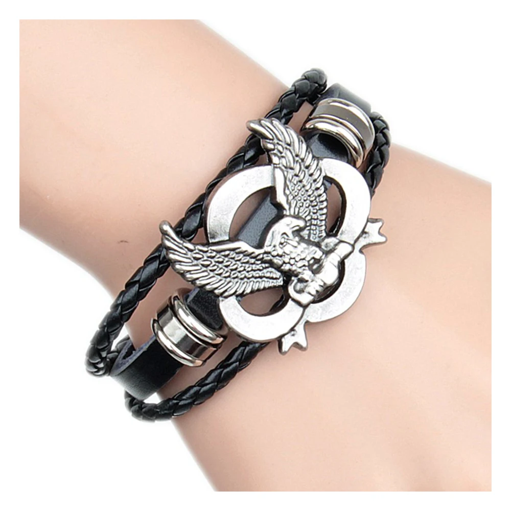 

man hand bracelet sell like cakes new individual character originality knits adjustable eagle for wristband men leather bracelet