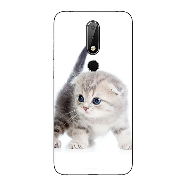 Чехол для Nokia X6 2018 с милыми животными задняя крышка 2018X6 чехол из мягкого ТПУ