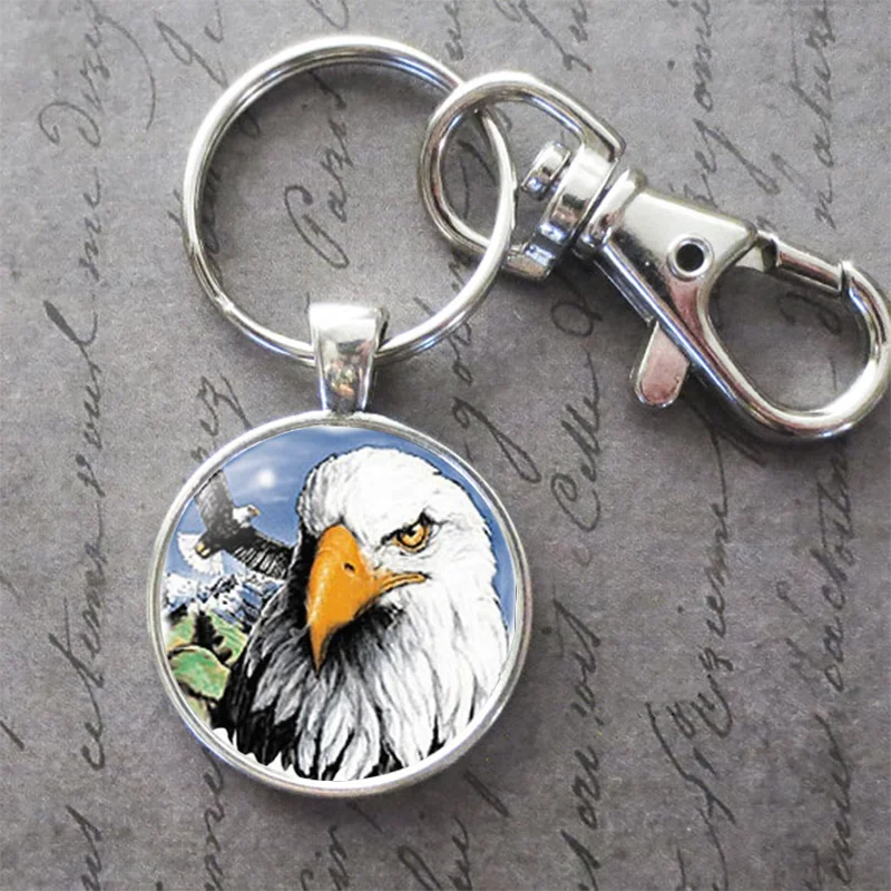 Кольцо для ключей Bald Eagle животное фото Пряжка кулон день рождения фестиваль