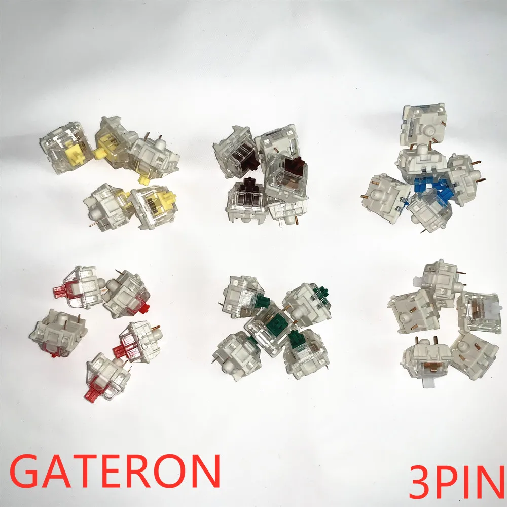 Gateron SMD Switches black red brown blue clear green yellow 3pins Gateron Switch for Mechanical Keyboard fit GK61GK64 GH60 gaming computer keyboard