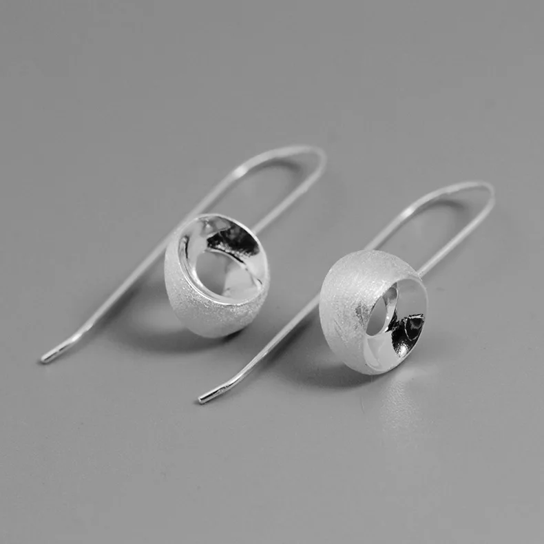 

CMAJOR Designer 925 Sterling Silver Matt Half Ball Minimalist Drop Earrings Women Girls Original Fine Jewelry Wholesale