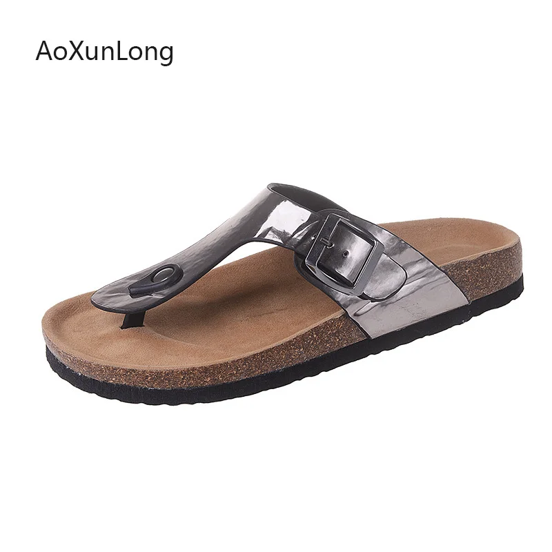 

AoXunLong Women Slippers Summer Sandals Flip Flops Women Sequins Casual Flat Home Slippers Fashion Beach Slides outing shoes Hot