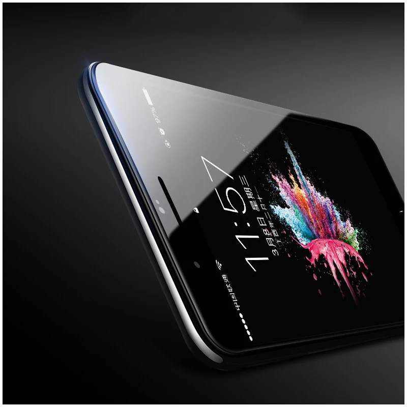 6D 9H твердость изогнутые края закаленное стекло для iPhone 7 6 6s 8 X Plus защита экрана|glass