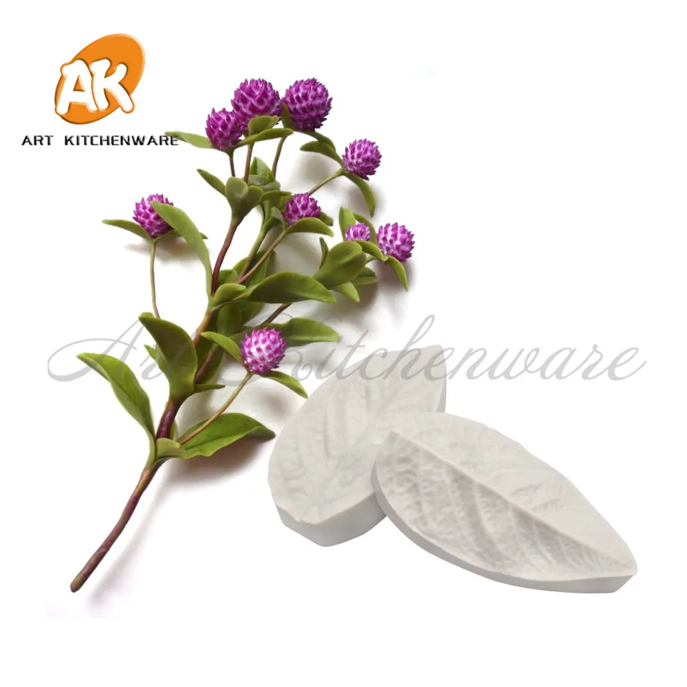 

2pcs New Veiner Mold Impression Flower Mold Silicone Mold Cake Decorating Fondant Sugarcraft Cake Mold Kitchenware
