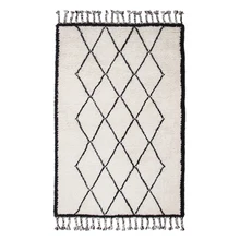 Шерсть в скандинавском стиле, марокканский стиль, ковер ручной работы, геометрический, в богемном стиле, индийский ковер, в клетку, в полоску, современный, черный, белый, дизайн