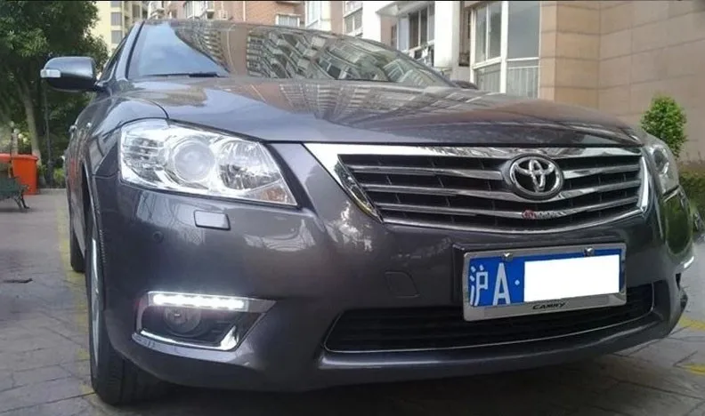 12 В 6000 К светодиодный DRL Дневной ходовой светильник для Toyota Camry 2010 2011 противотуманная фара рамка противотуманный светильник для автомобиля