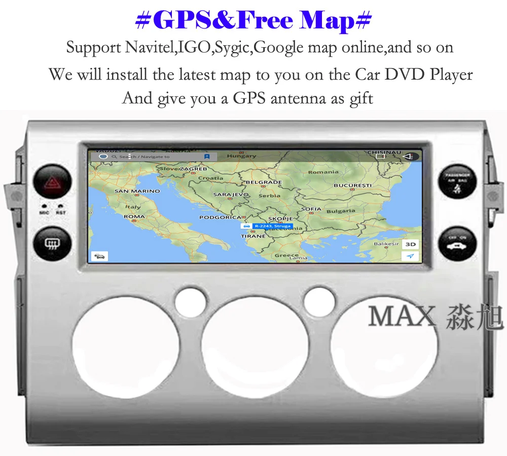Cheap MAX 2G RAM 32G ROM 10.25" Android 8.1.0 Car DVD For Toyota FJ Cruiser 2007-2017 Car Radio RDS 4G WiFi SWC GPS Free Map Bluetooth 2