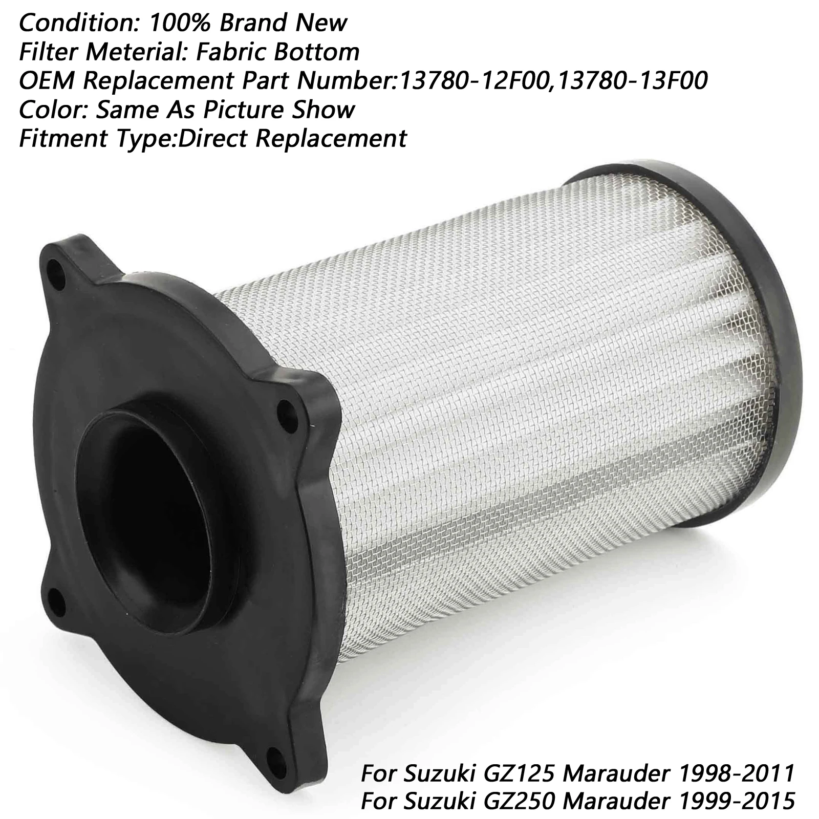 Воздушный фильтр Areyourshop для Suzuki GZ250 Marauder 250 1999 2015 GZ125 13780 13F00 Аксессуары