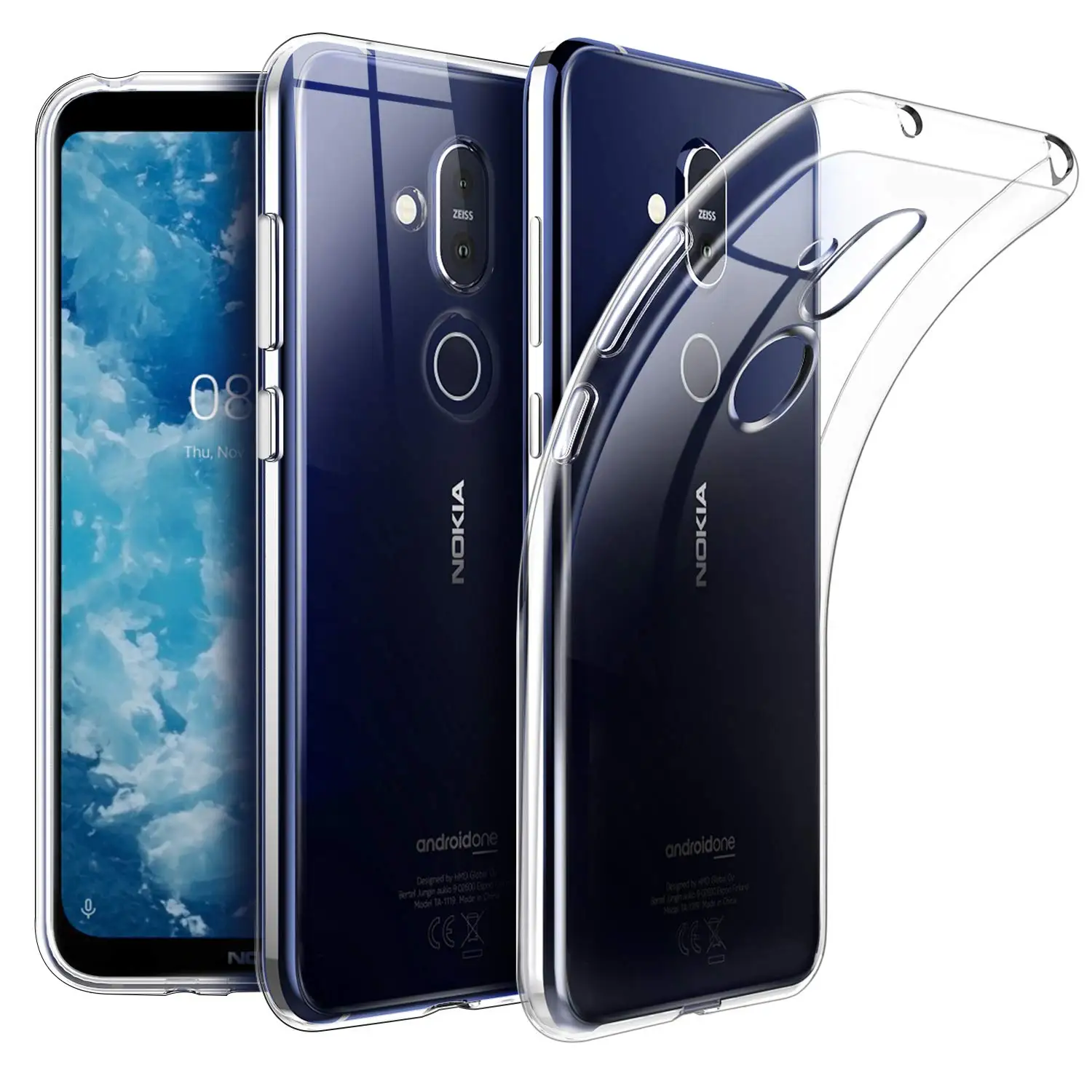 Ультратонкий прозрачный силиконовый мягкий защитный чехол из ТПУ для Nokia 1 2 3 5 6 7 8