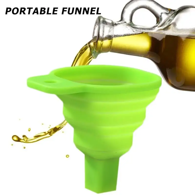 

Mini Foldable Funnel Silicone Portable Funnels Collapsible Funnel Household Liquid Dispensing Gadgets Tool Kitchen Accessories s