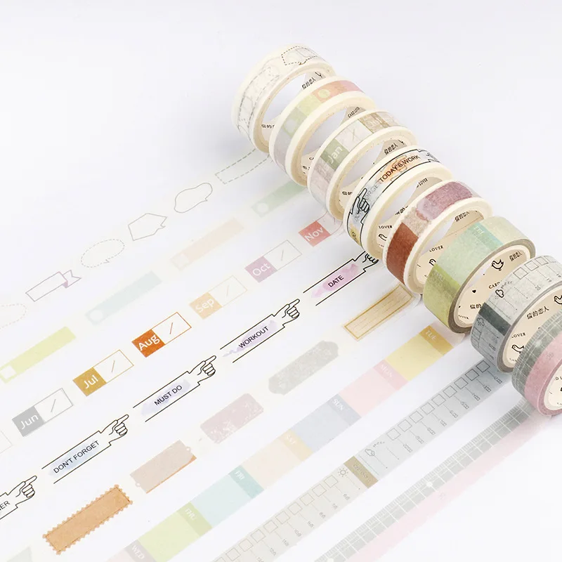

Light color triangle/circular/to do/daily monthly plan Decoration Washi Tape DIY Planner Diary Scrapbooking Masking Tape Escolar