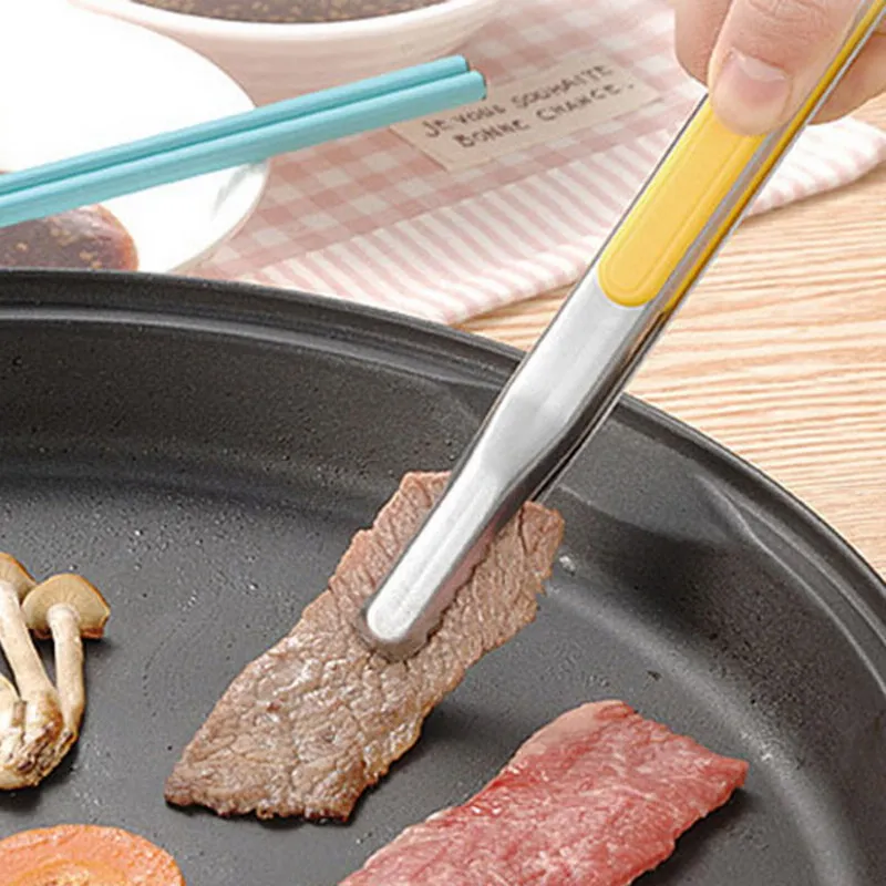 Clamp Stainless Steel Utensil BBQ Tools Buffet Salad Bread Steak Tongs