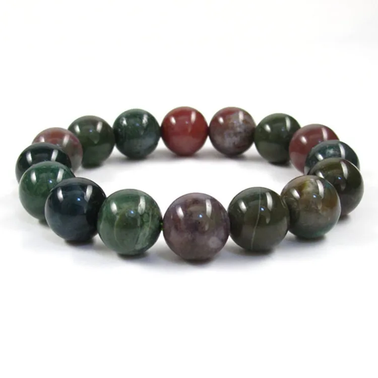 2016 Natural Stone Bracelet Charm Indian Onyx Gem Bead Pulseras Handmade Gift Jewelry For Men and Women Chioce Size | Украшения и