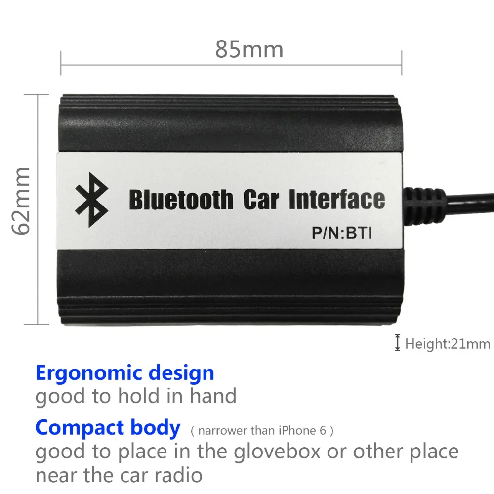  Apps2 Radio de coche Bluetooth interfaz de llamadas manos libres receptor de música inalámbrico ada