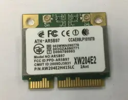 Ssea Новый Беспроводной карты для Atheros ar5b97 ar9287 802.11b/G/N Половина Mini pci-e 300 Мбит/с для dell /Toshiba/Acer/Sony/Samsung/Asus