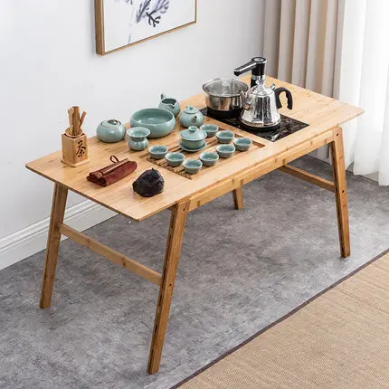 

Kung Fu Tea Set Chinese Bamboo Tea Table And Chair Combination Home Tea Room Living Room Simple Creative Tea tray