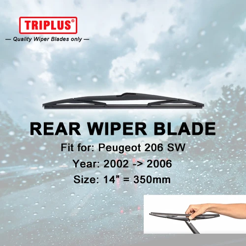 Rear Wiper Blade for Peugeot 206 SW (2002 2006) 1pc 14" 350mm,Car Rear