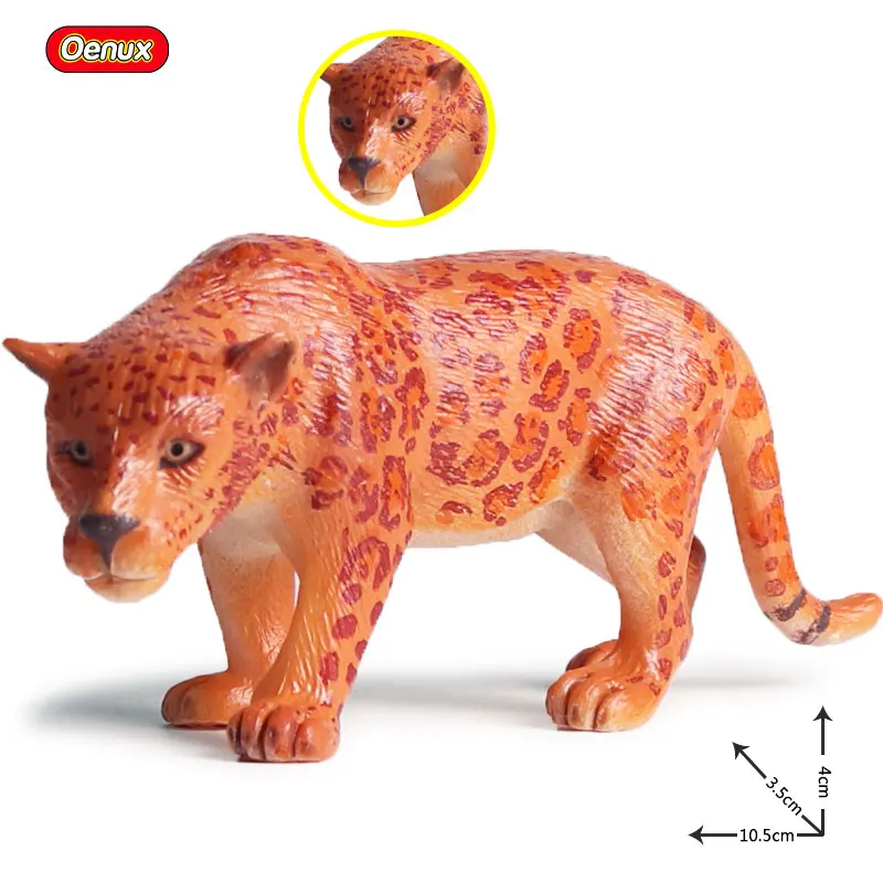 Oenux дикий зоопарк моделирование животных модель фигурки лев тигр лошадь крокодил Жираф фигурка коллекция детские игрушки - Цвет: Jaguar