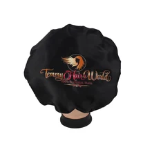 Пользовательская цветная печать логотипов девственные волосы парики шапочка для сна, связки для наращивания атласные сумки, обертывание фронтальной головы резиночка