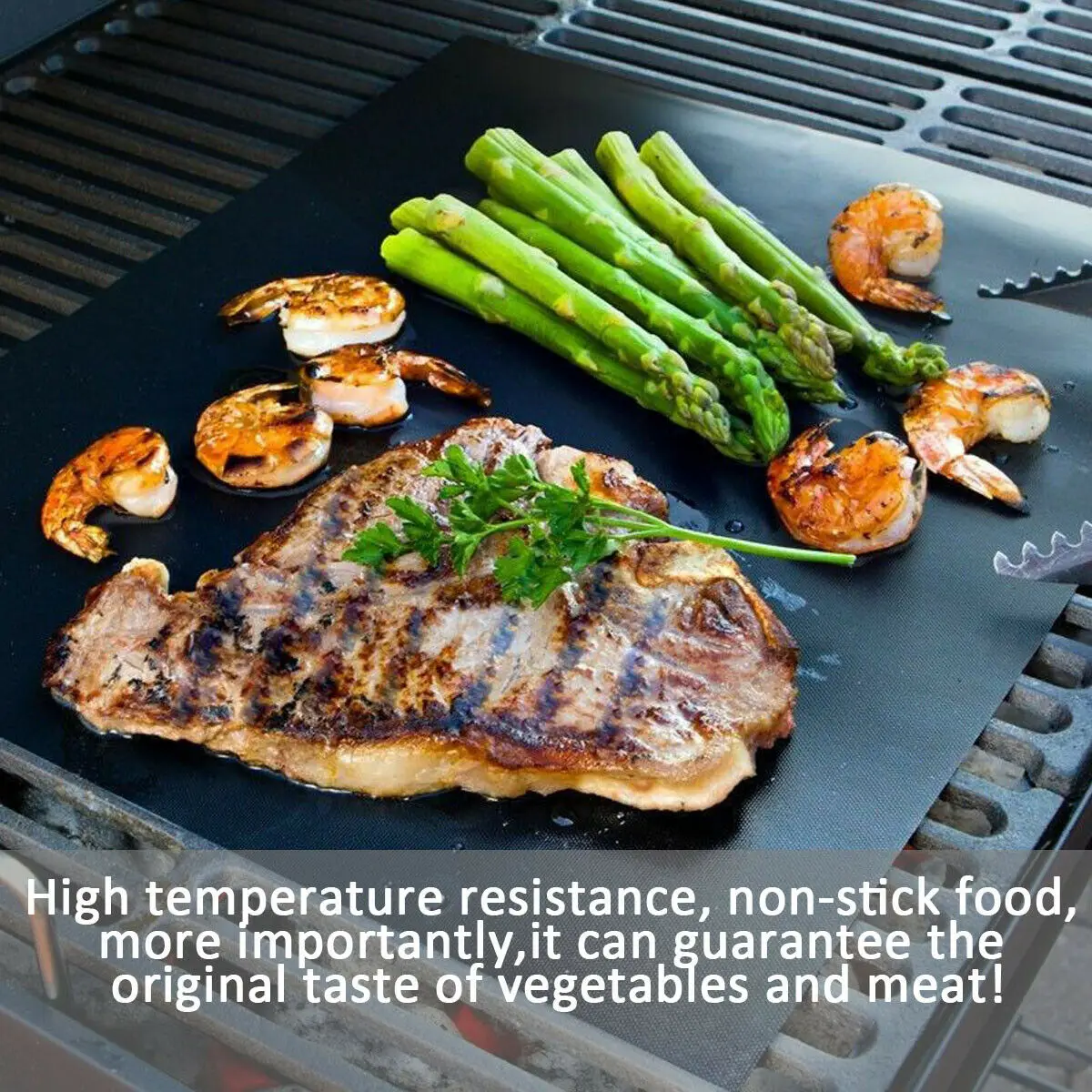

BBQ GRILL MAT set of 1/2/5 sheets Reusable Non-stick Make Grilling Easy BBQ