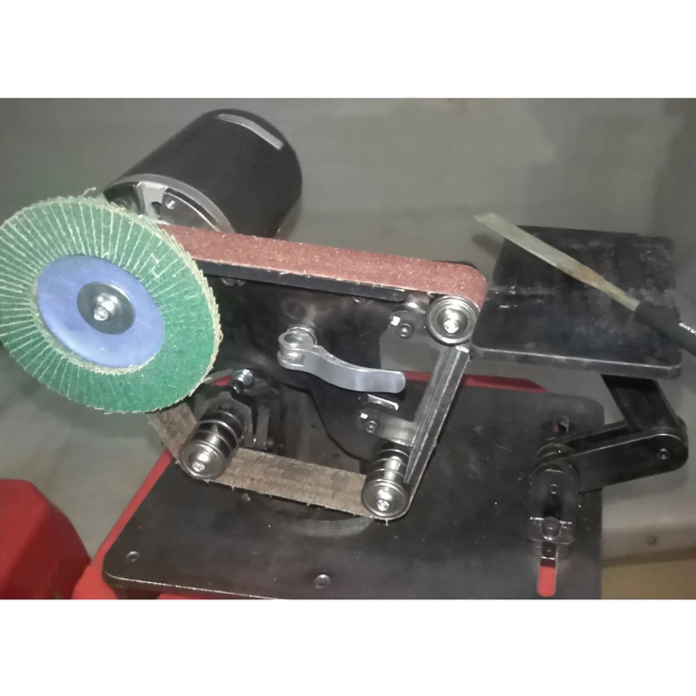 

220V Belt Machine 500W DIY Vertical and Horizontal Fixed Angle Knife Sharpener Work Board Belt Rack 3D Adjustment