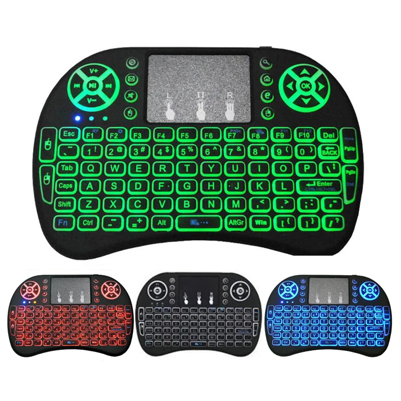 Taiwanese i8 Air Mouse Wireless Backlight Keyboard with Touchpad for Android TV Box /& Smart TV /& PC Tablet /& Xbox360 /& PS3 /& HTPC//IPTV MEETBM ZIMO,Support Language