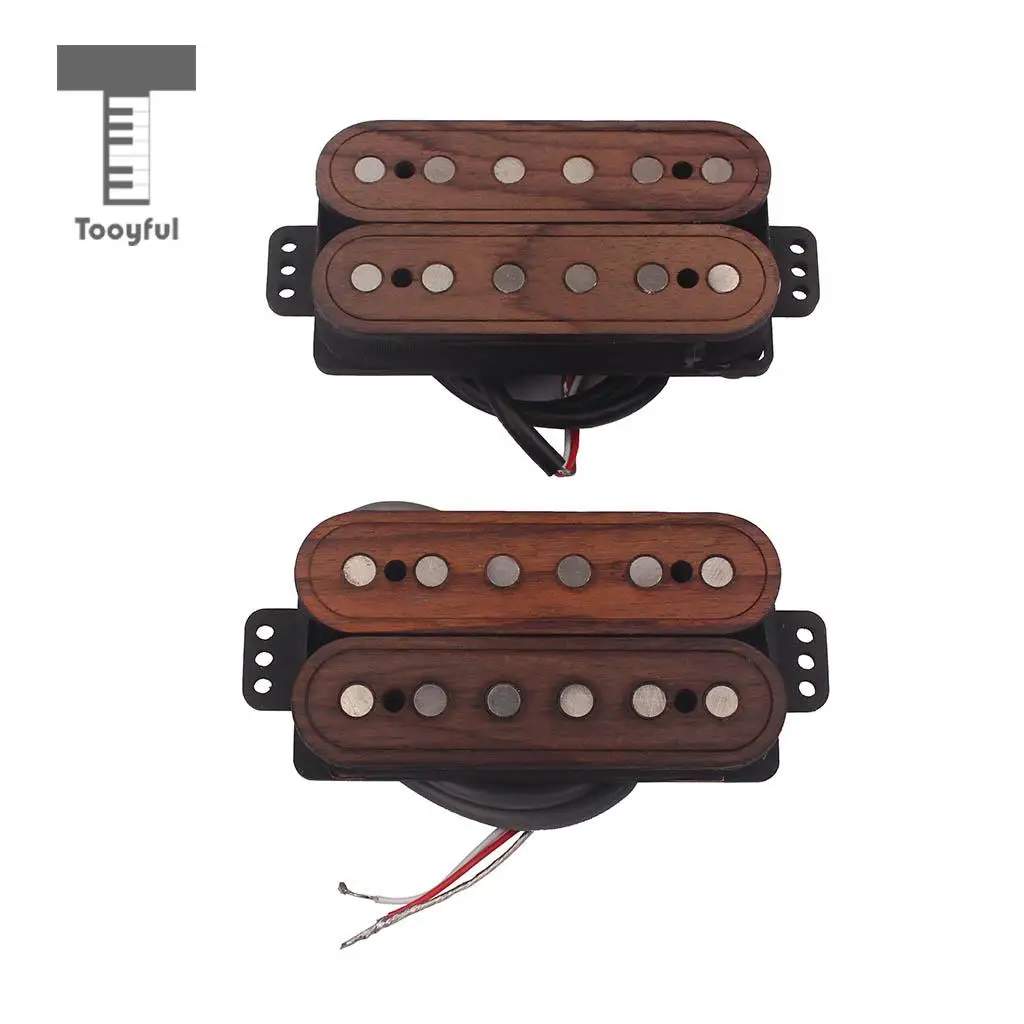 

Tooyful Set of 2 Pieces Electric Guitar Humbucker Double Coils Pickup with Copper Wire Neck/ Bridge Parts