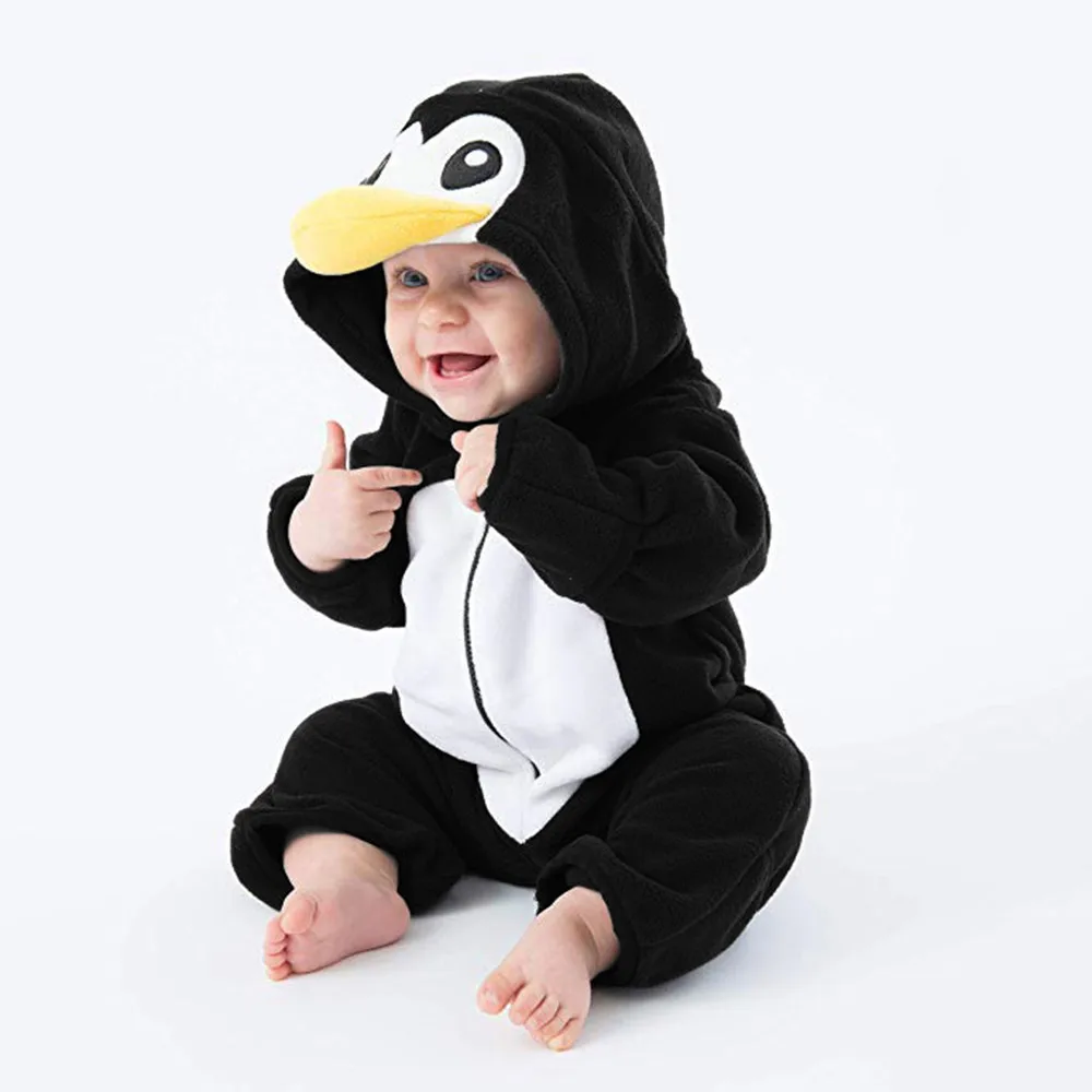 

Baby Winter Clothes 2019 Romper Infant Toddler Baby Girls Boys Cartoon Warm Hoodie Romper Zip Clothes Cotton Roupas Infantis*95