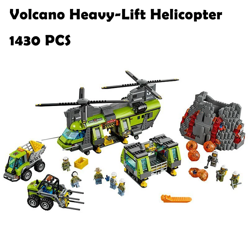 

Model Building Blocks toys 02087 1430Pcs Heavy Lift Helicopter compatible with lego City 60125 Educational DIY toys hobbies