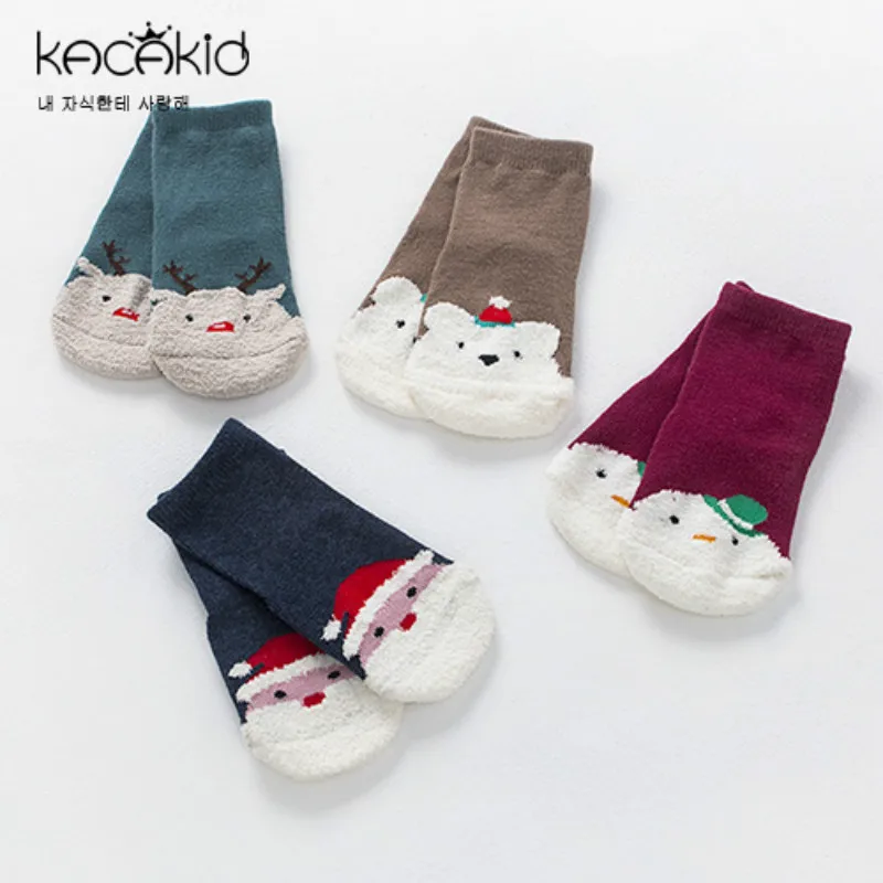 

Christmas Children Socks Cotton Cute Kids Boys Girls Baby Snowman Bear Socks Christmas Gift Kids Baby Boy Girl Anti-slip Socks