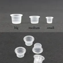 1000 шт пластиковые татуировки прозрачные средние размеры перманентные чернила для макияжа чашки пигментные колпачки принадлежности для татуировки