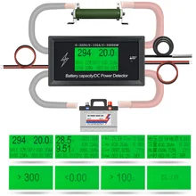 ATORCH DC 300V 100A Accurate Energy Meter Voltage Current Power Voltmeter Ammeter Greem Backlight Overload Alarm Function indoor