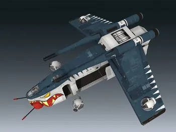 

Star Wars Shark gunboat fighters hyperfine version 3D paper model diy