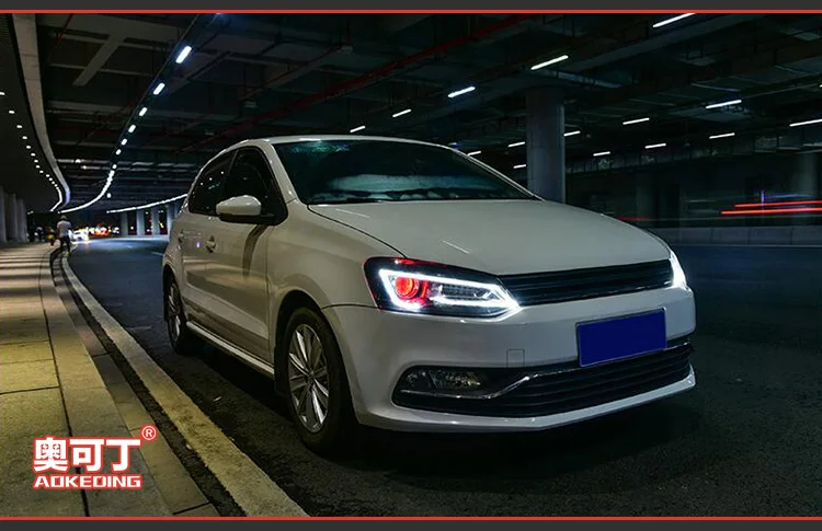 AKD Авто Стайлинг фара для VW Polo 2011- фары светодиодные ходовые огни биксеноновые фары Противотуманные фары ангельские глаза Авто уровни