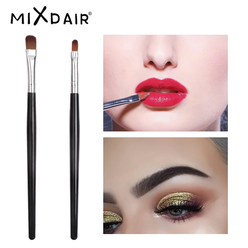 

Mixdair Makeup Lip Brush and Eyebrow Brush Set Professional Cosmetic Tool Eye Brow Makeup Eyebrow Eyeliner Blending Powder