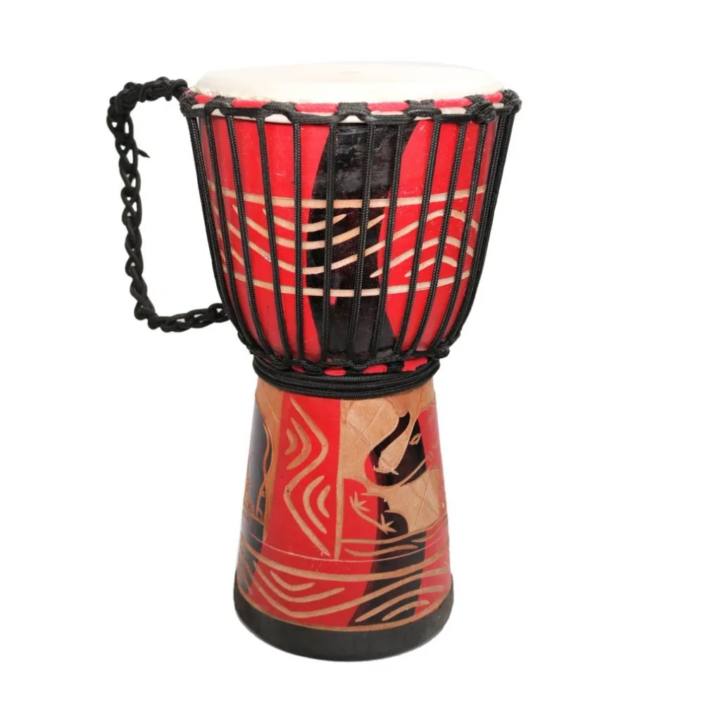 

Orff World 10 inch Djembe Goat Skin Wooden African Drum Percussion Musical Instrument For Children Practice Rhythm Beginners